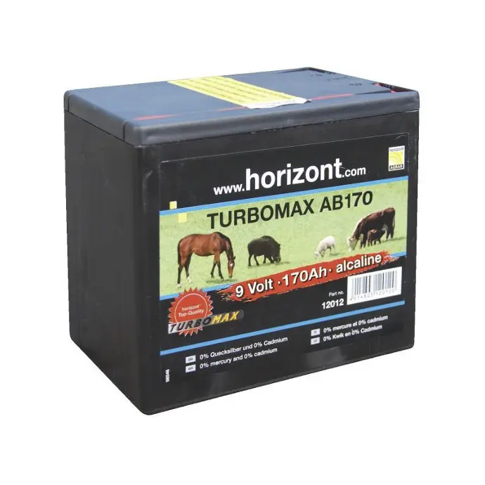 PILE HORIZONT "TURBOMAX AB170" 9 V - 170 AHPas de livraison mais enlèvement possible au magasin.