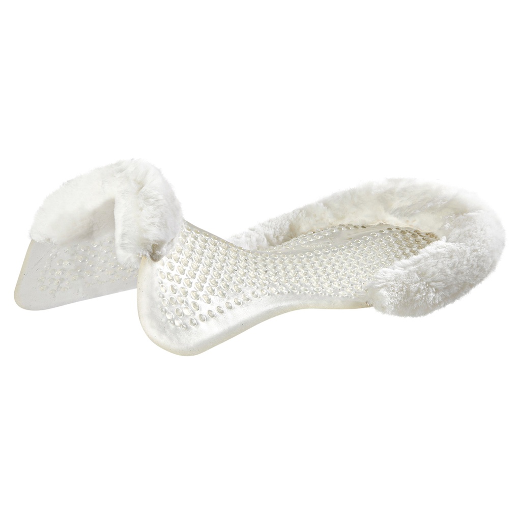 AMORTISSEUR ACAVALLO MASSAGE GEL PAD CUT OUT SHEEPSKIN 