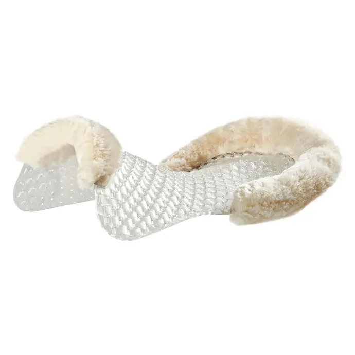 AMORTISSEUR ACAVALLO RESPIRA AIR RELEASE GEL PAD CUT OUT SHEEPSKIN