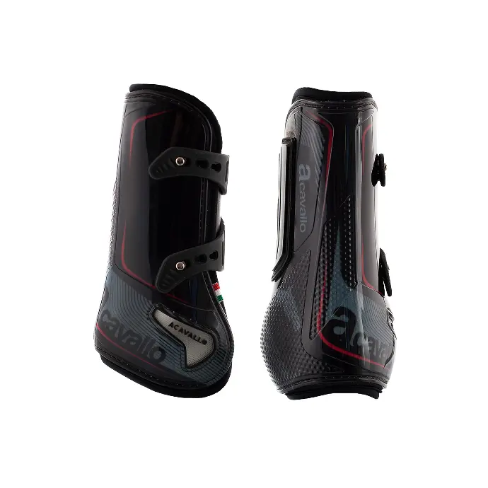 GUETRES AVANT ACAVALLO SERIGRAPHED OPERA FRONT BOOTS WITH ELASTICATED STUD FASTENING GEL LINED