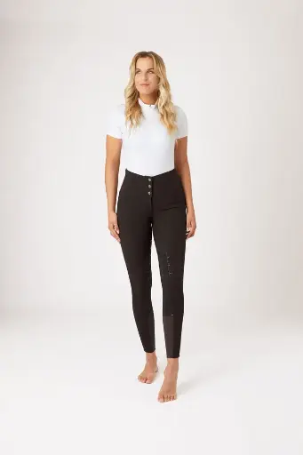 Pantalon à fond peau Horze Désirée silicone et taille haute, femme   