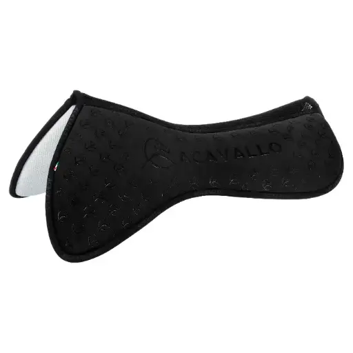 ACAVALLO CLOSE CONTACT LYCRA AND MEMORY FOAM HALF PAD WITH BAMBOO FIBRE 