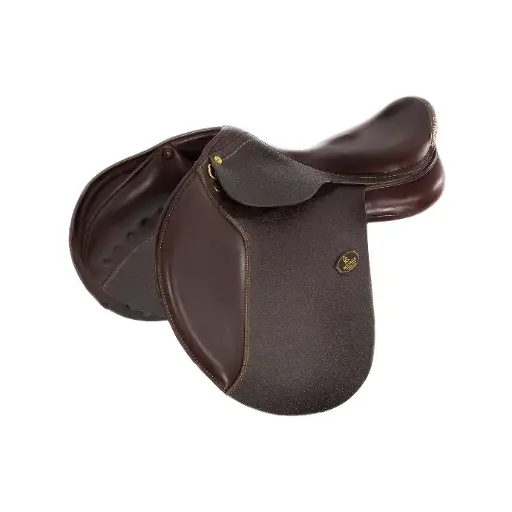 SELLE ACAVALLO VENEZIANO JUMPING SADDLE WITH FLOCKED PANELS