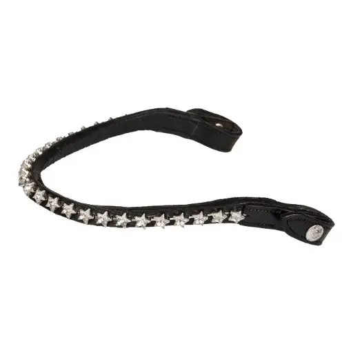 FRONTAL ACAVALLO BROWBAND WITH ROUND CRYSTAL STARRY CRYSTAL